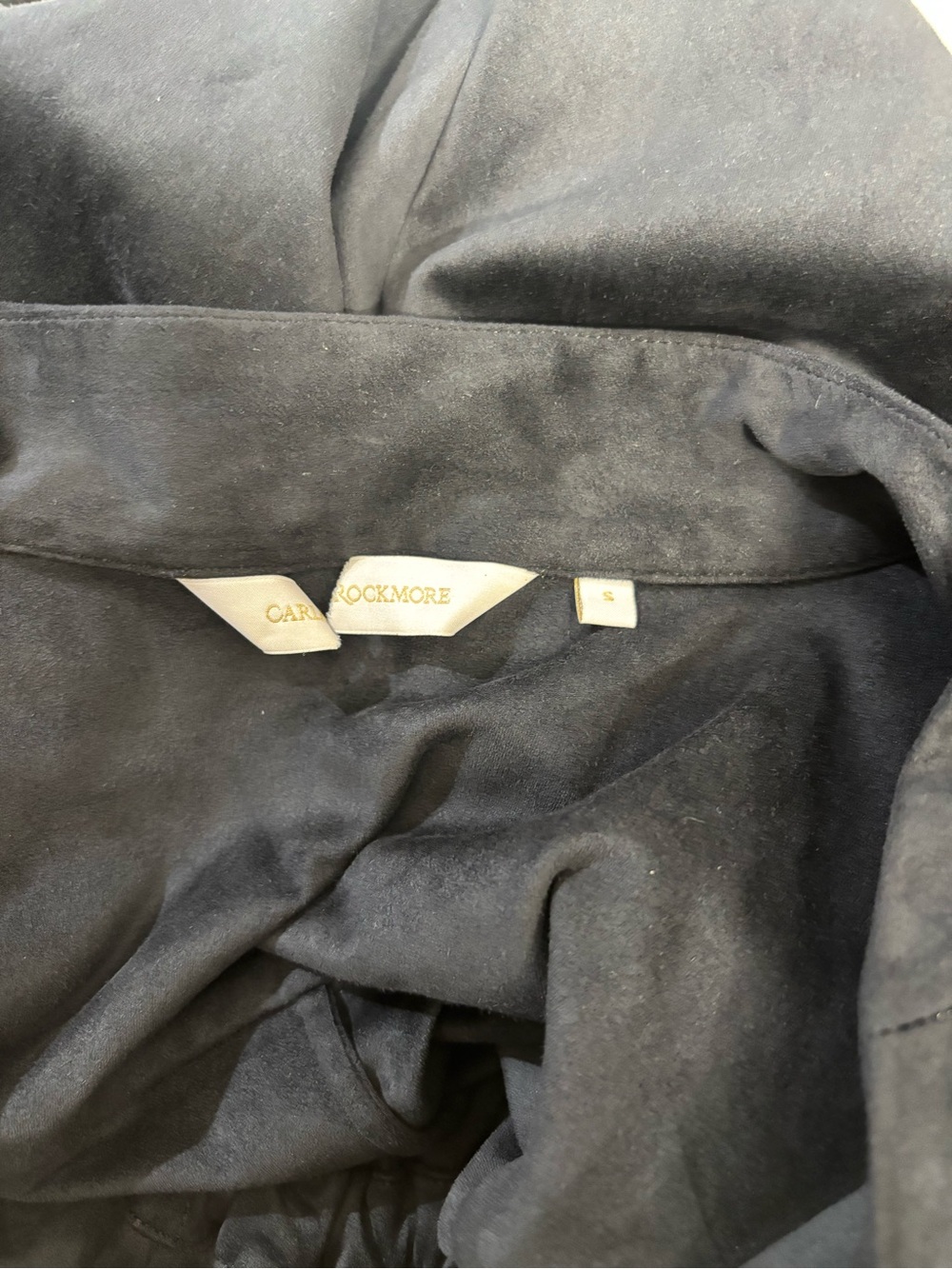 Relaxed Navy Velvet Maxi Dress with Drawstring Waist - Picture 8 of 8
